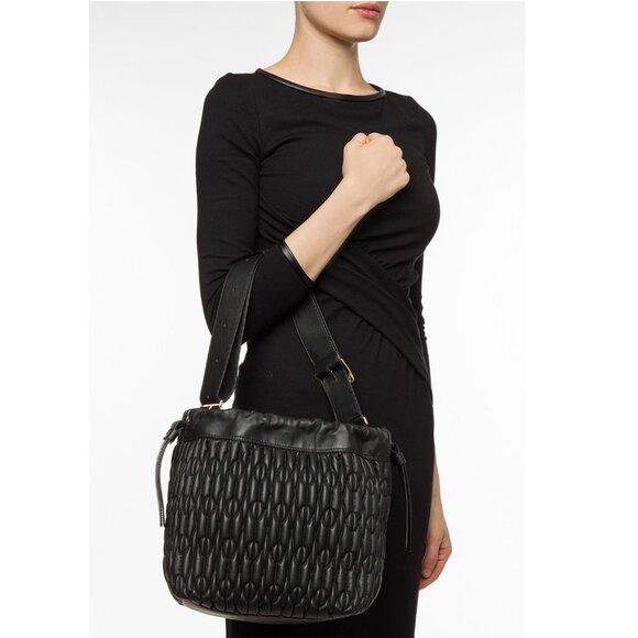 Furla Caos Quilted Leather Bucket Bag - Picture 5 of 7